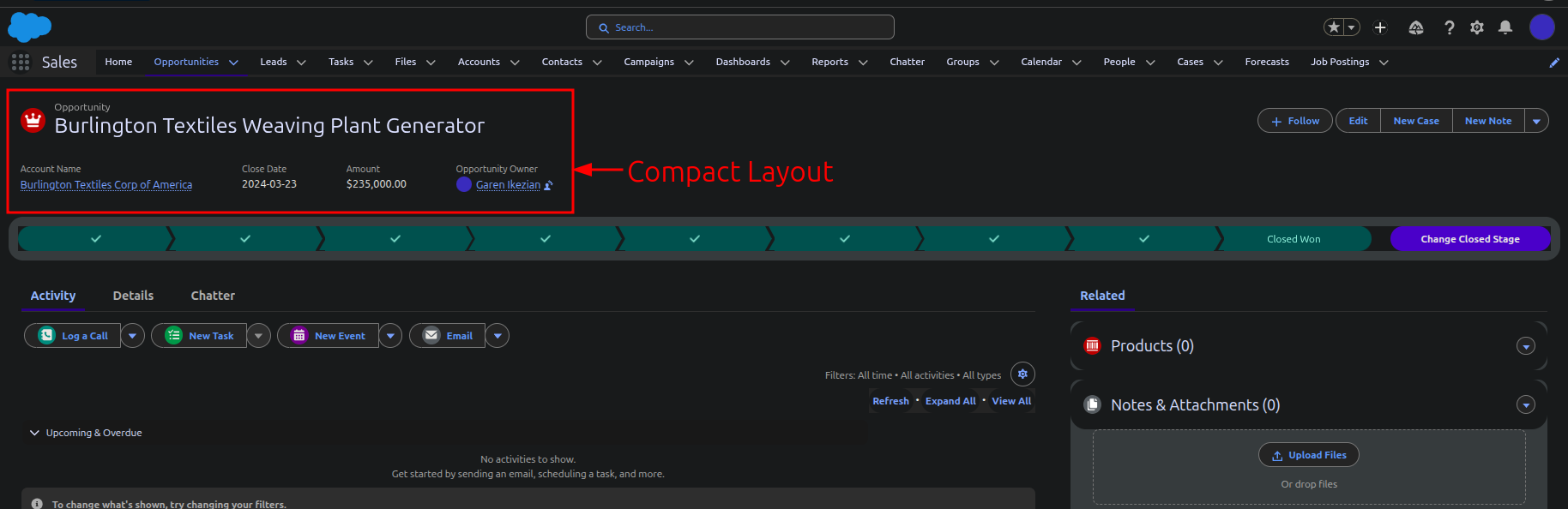 compact layout
