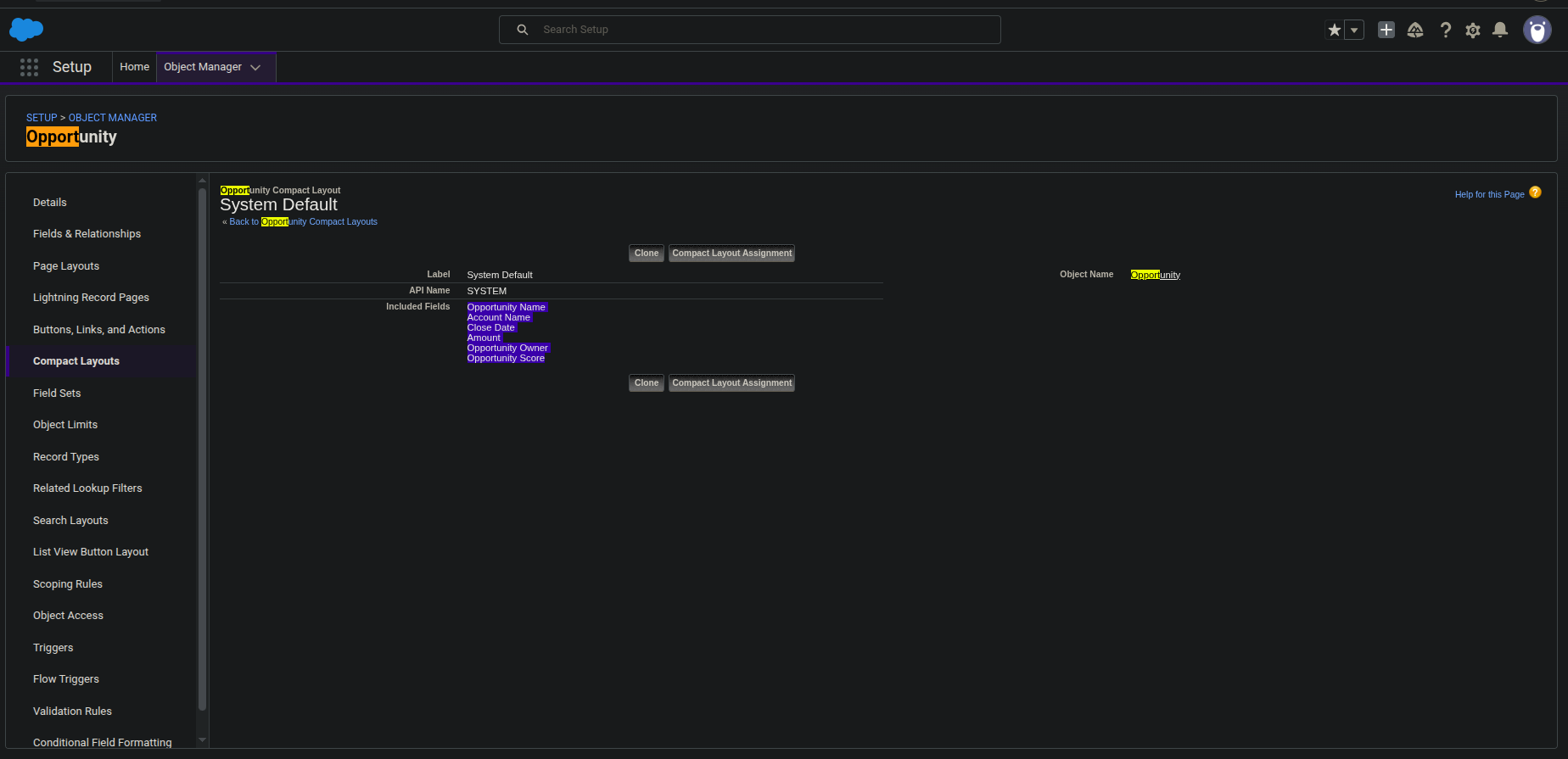 compact layout